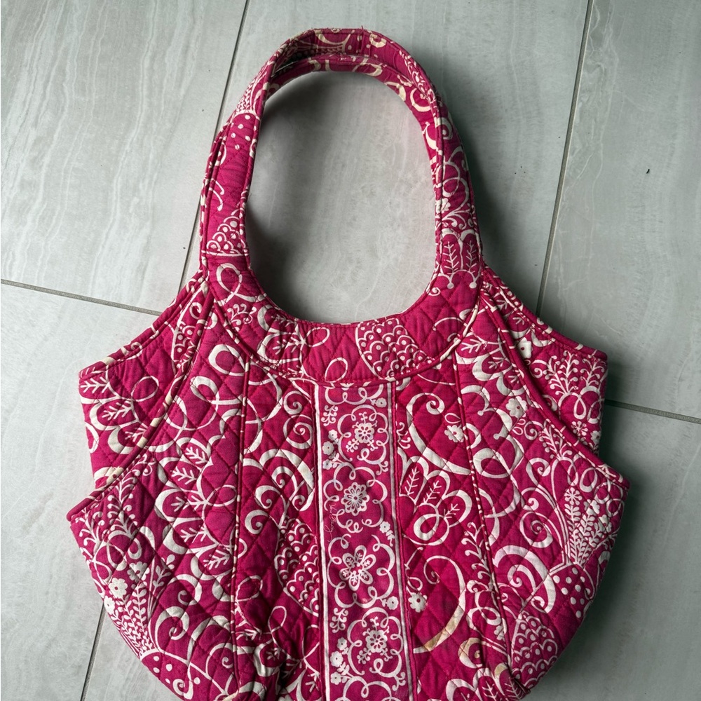 Vera Bradley Pink Twirly Birds tote bag